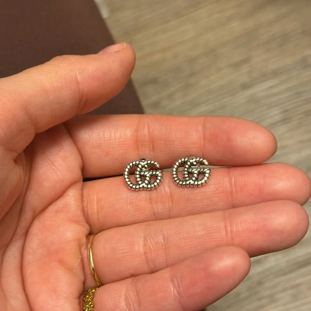 Gucci silver and black earrings - Picture 4 of 8